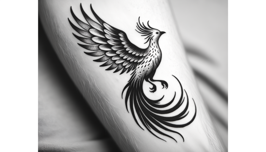 Il simbolismo nascosto: il significato di un tatuaggio minimalista dell&#8217;uccello fenice per donne
