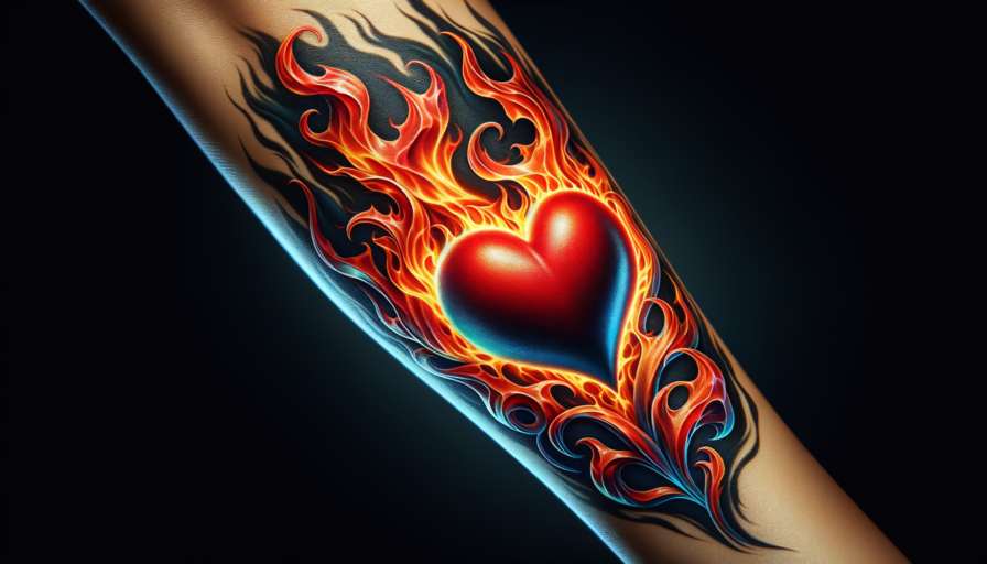 Significato de tatuaggio con cuore in fiamme: simbolismo e ispirazioni