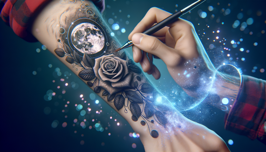 Significato del Tatuaggio con Rosa e Luna: Simbolismo e Ispirazione