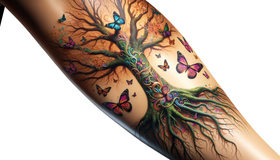 tatuaje árbol de la vida con mariposas significado