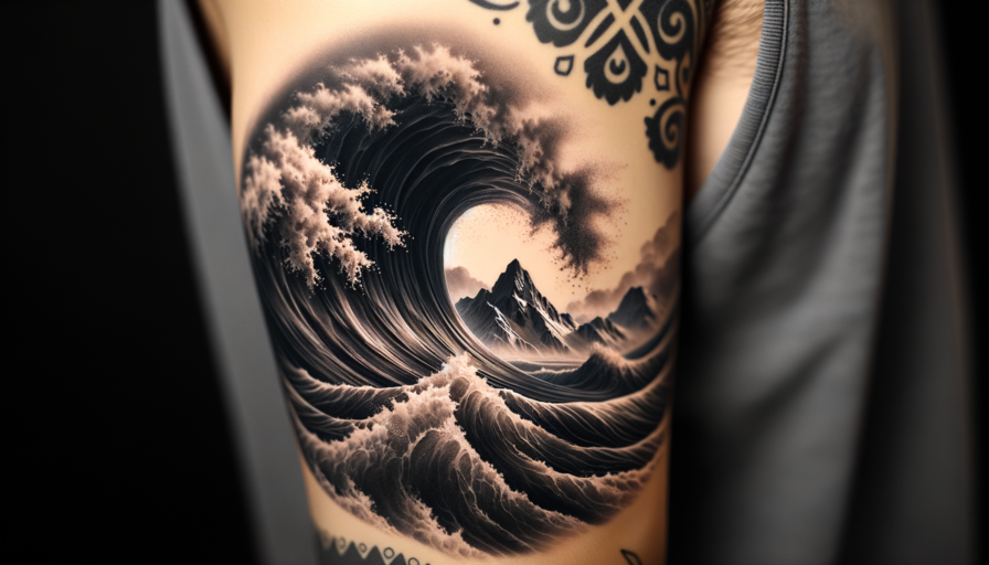 tatuaje ola y montaña significado