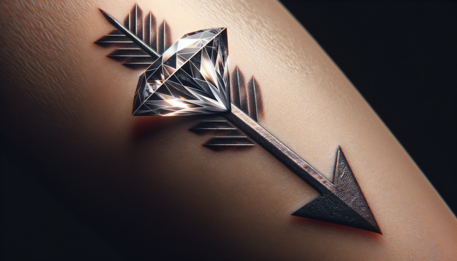 significado tatuaje flecha con diamante