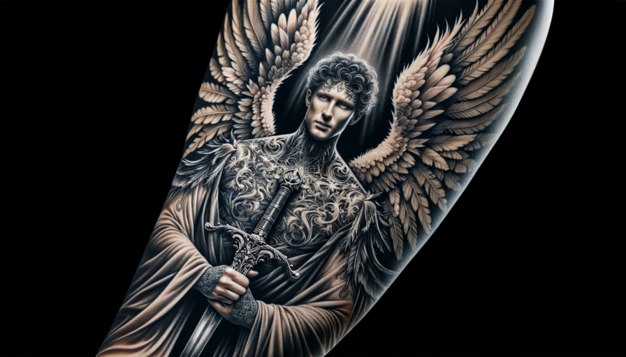 tatuaje ángel con espada significado