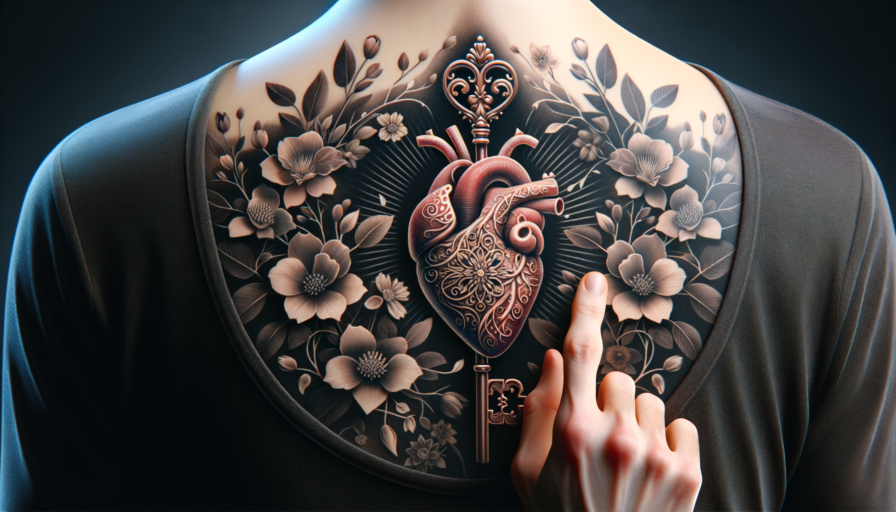 Significato del Tatuaggio Cuore con Chiave e Fiori