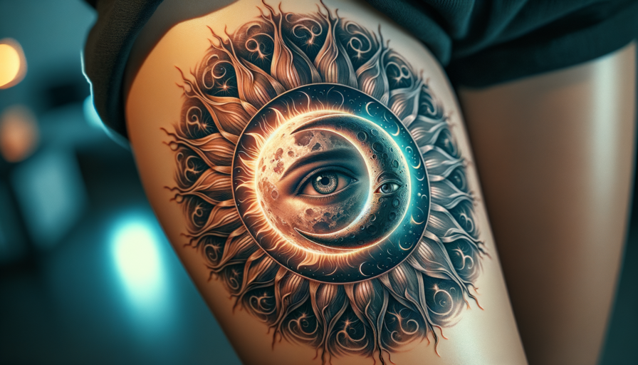tatuaje sol y luna con ojo significado