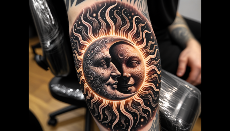 Significato del Tatuaggio Sole e Luna con Viso: Simbolismo e Interpretazioni