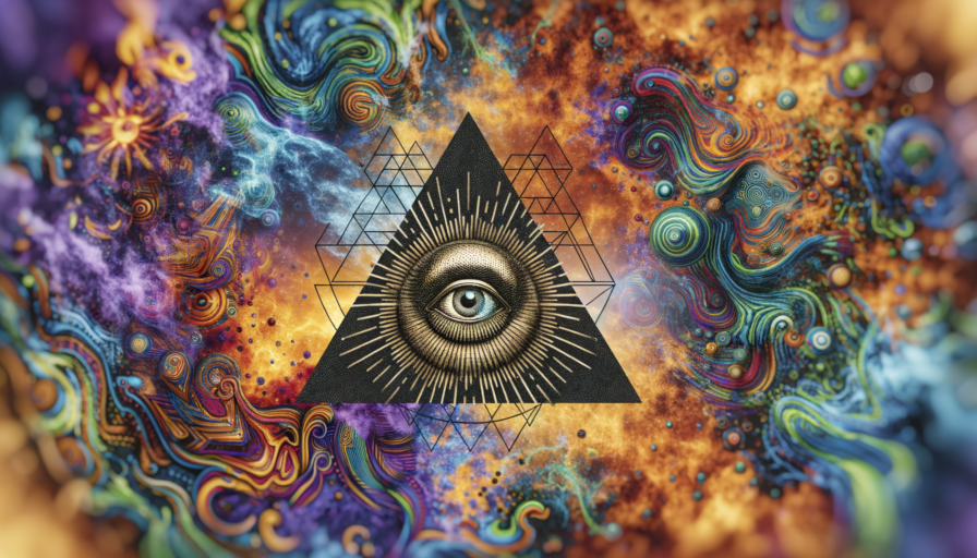 tatuaje triángulo con ojo y sol significado